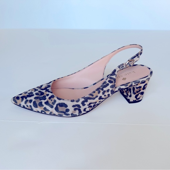 KATE SPADE NEW YORK Midge Leopard-Print Suede Slingback Pumps - Picture 5 of 13